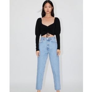 NWT Zara Boyfriend / Mom Light Wash Jeans Size 4